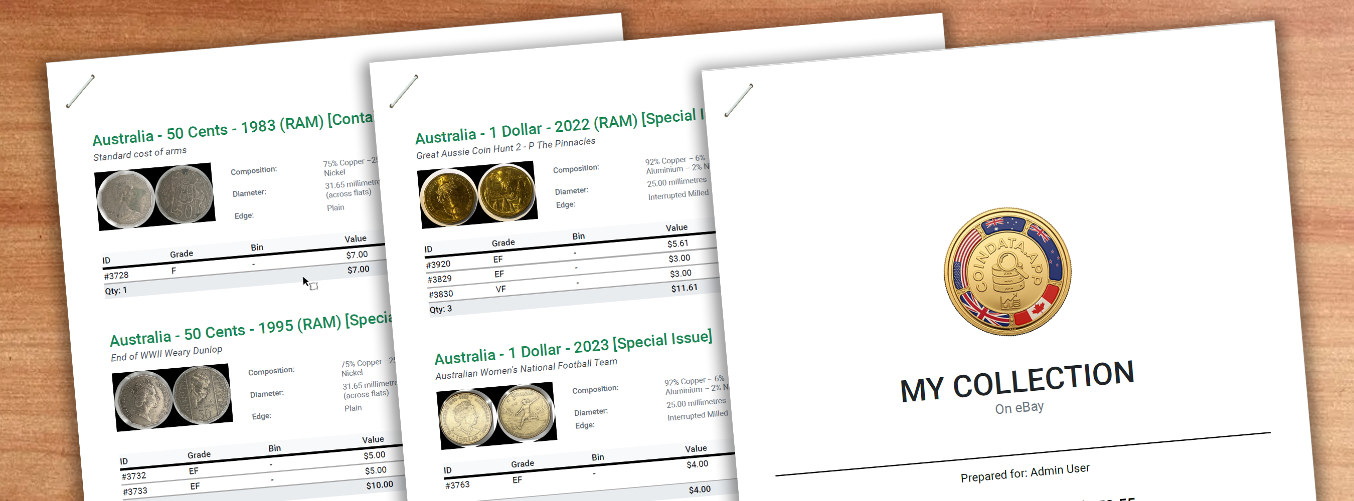 CoinData PDF Export Report